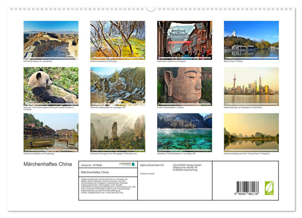 Märchenhaftes China (CALVENDO Premium Wandkalender 2026)