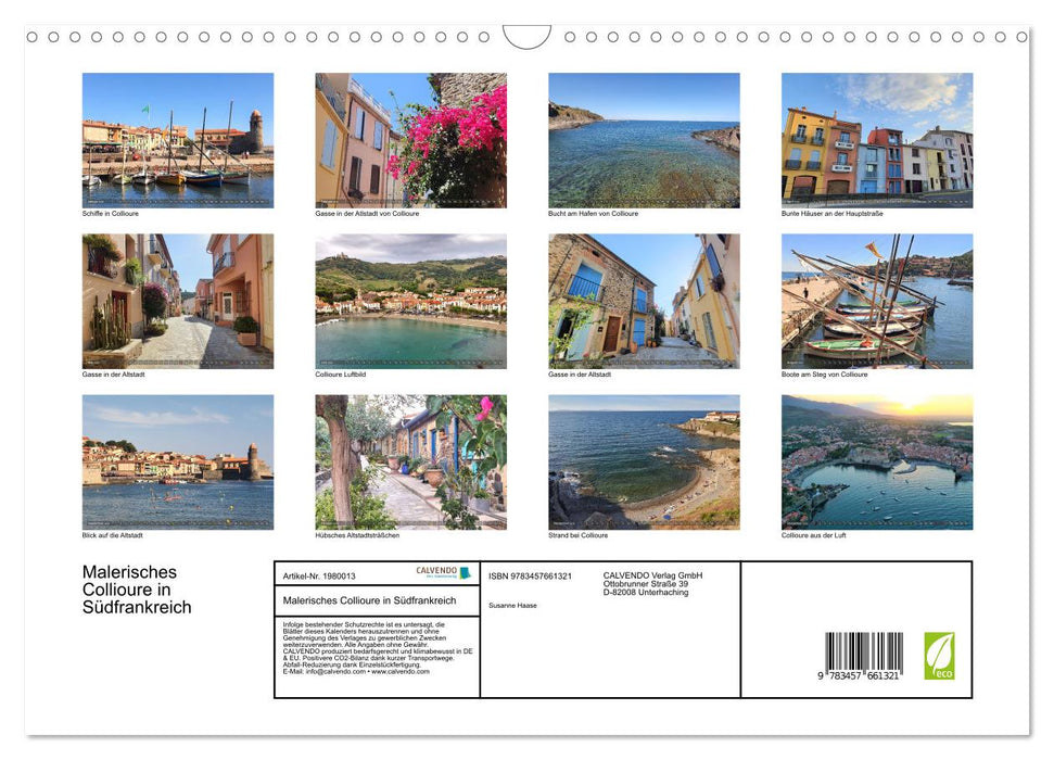 Malerisches Collioure in Südfrankreich (CALVENDO Wandkalender 2026)