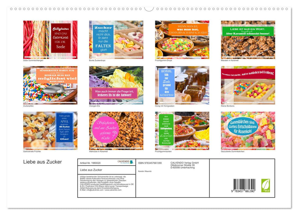 Liebe aus Zucker (CALVENDO Premium Wandkalender 2026)