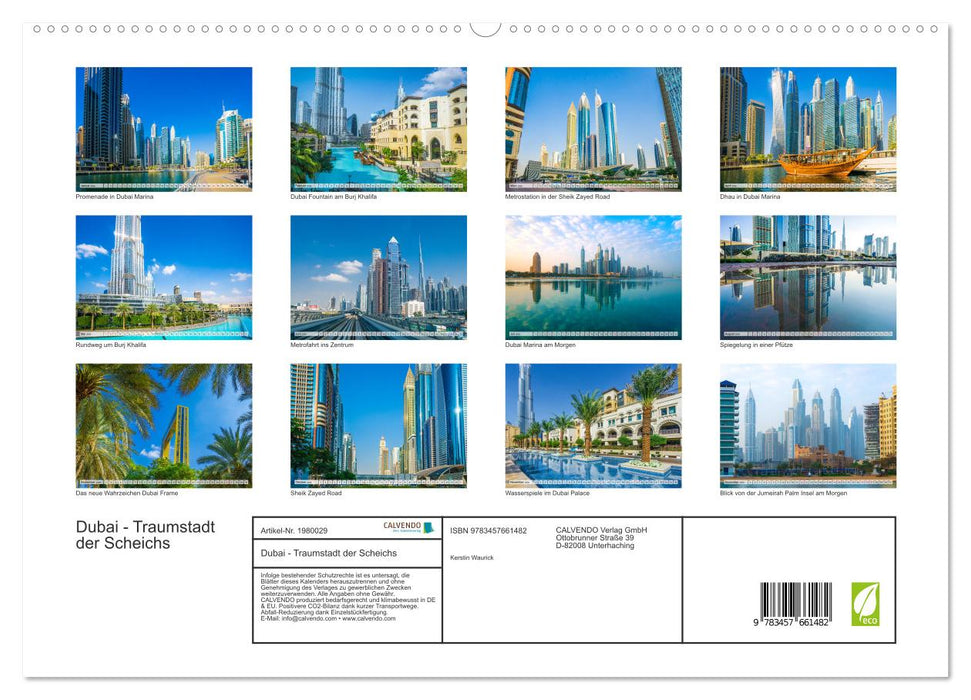 Dubai - Traumstadt der Scheichs (CALVENDO Premium Wandkalender 2026)