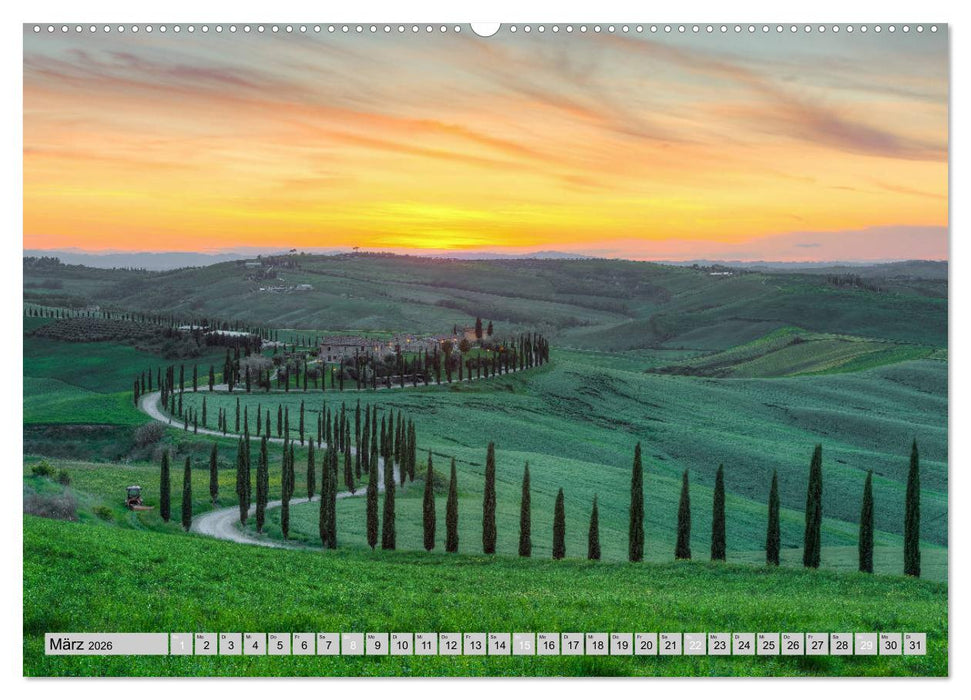 Wunderschöne Toskana (CALVENDO Premium Wandkalender 2026)