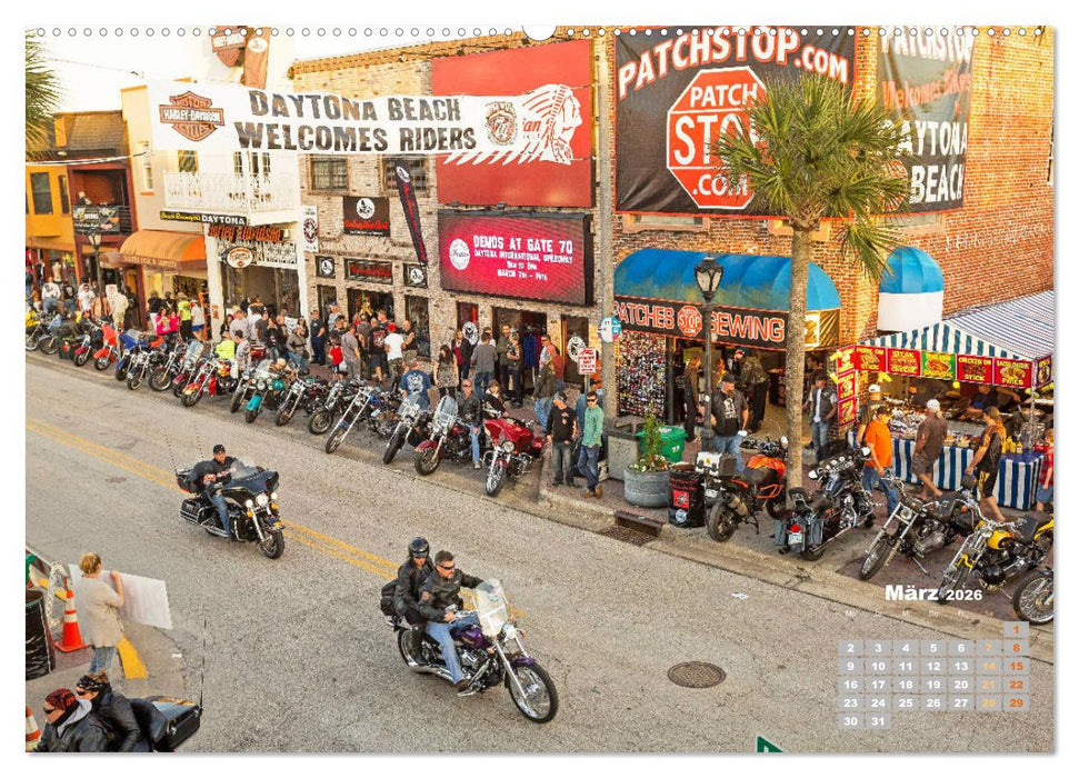 Fernweh und Traumziele: Auf Motorrad-Tour in den USA (CALVENDO Premium Wandkalender 2026)