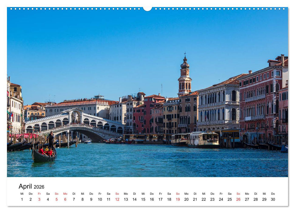 Unterwegs in Venedig (CALVENDO Premium Wandkalender 2026)