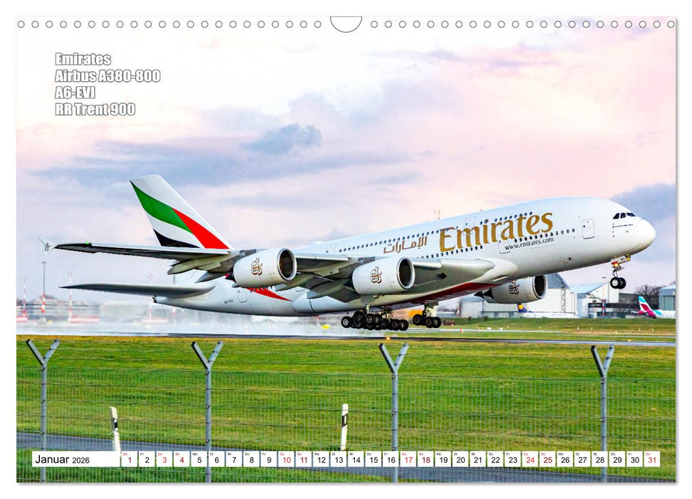 Flugzeuge Hamburg 2026 (CALVENDO Wandkalender 2026)