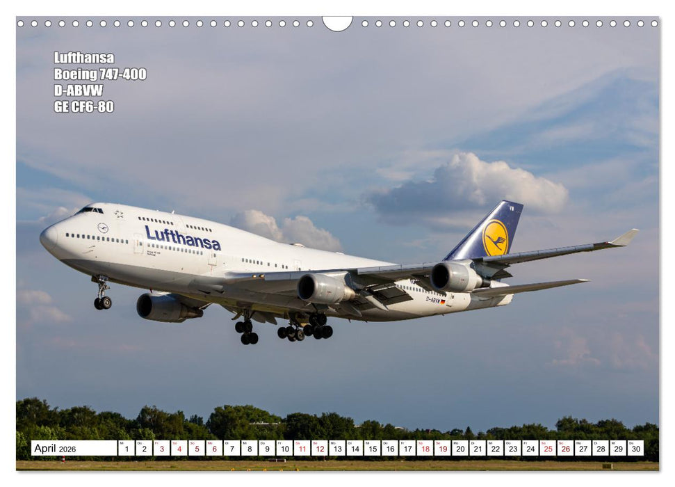Flugzeuge Hamburg 2026 (CALVENDO Wandkalender 2026)