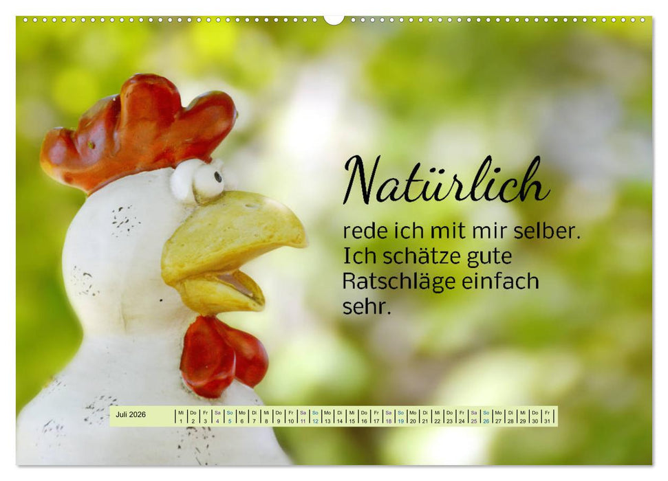 Der Spruchkalender - freiheraus und witzig (CALVENDO Premium Wandkalender 2026)