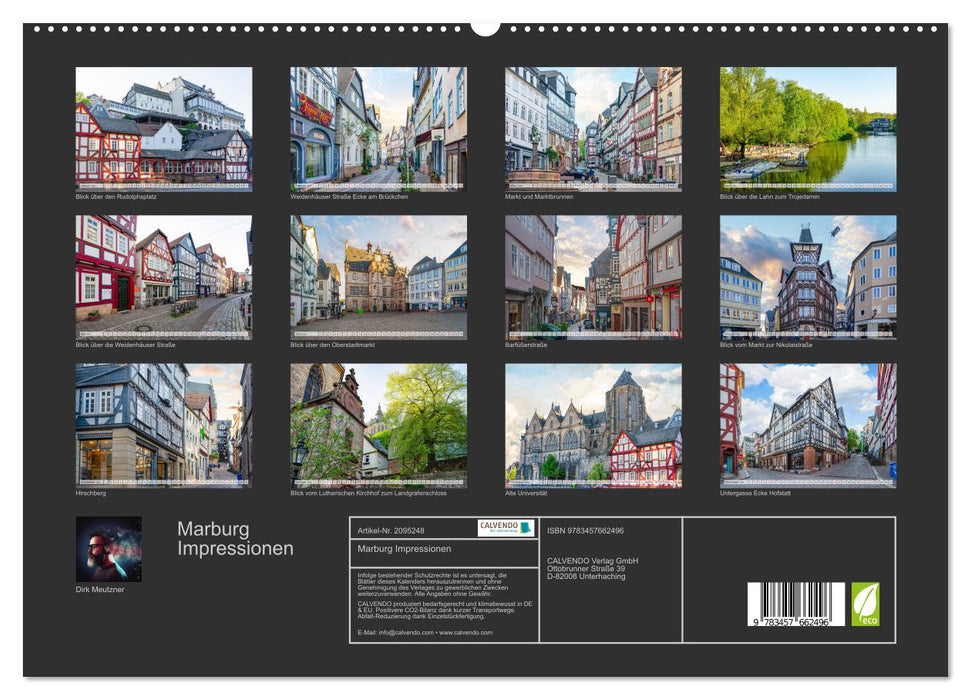 Marburg Impressionen (CALVENDO Premium Wandkalender 2026)
