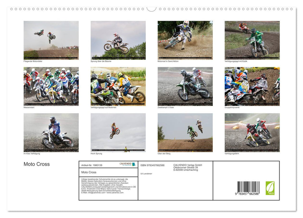 Moto Cross (CALVENDO Premium Wandkalender 2026)