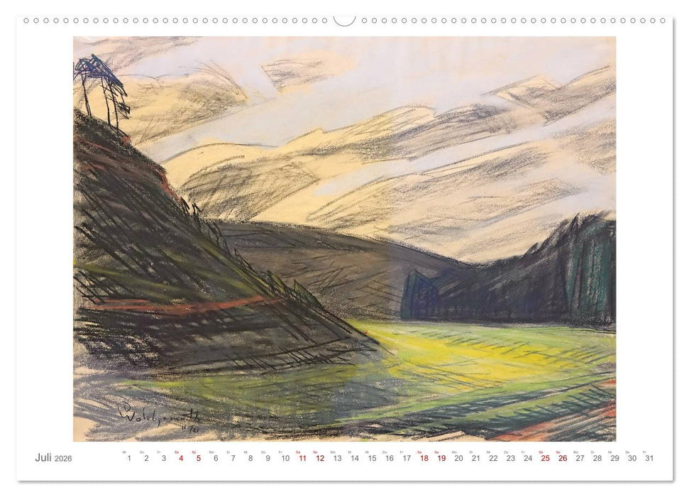 Landschaft im Licht. Daniel Wohlgemuth 1876-1967 (CALVENDO Premium Wandkalender 2026)