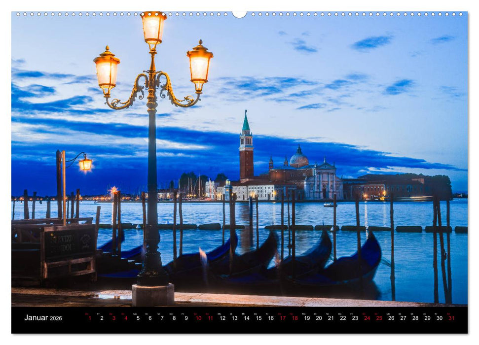 Venedig - Paläste, Brücken und Kanäle (CALVENDO Wandkalender 2026)