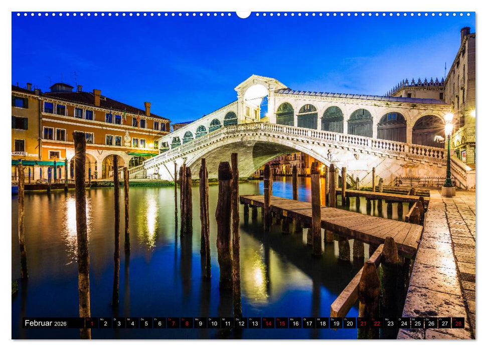 Venedig - Paläste, Brücken und Kanäle (CALVENDO Wandkalender 2026)