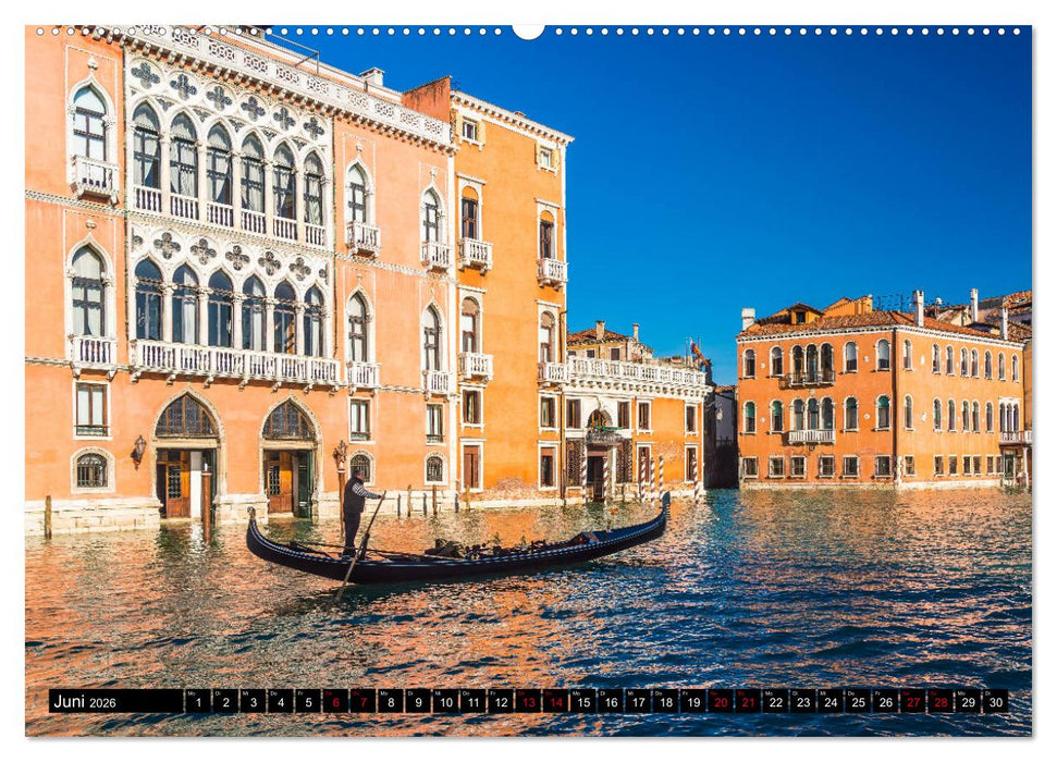 Venedig - Paläste, Brücken und Kanäle (CALVENDO Wandkalender 2026)
