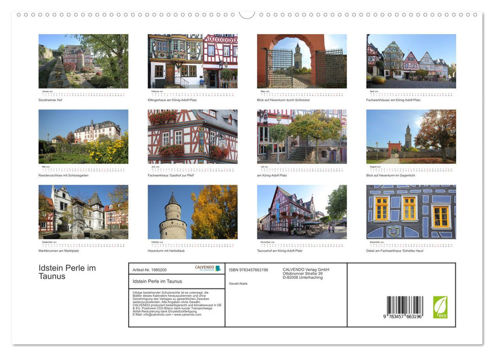 Idstein Perle im Taunus (CALVENDO Premium Wandkalender 2026)