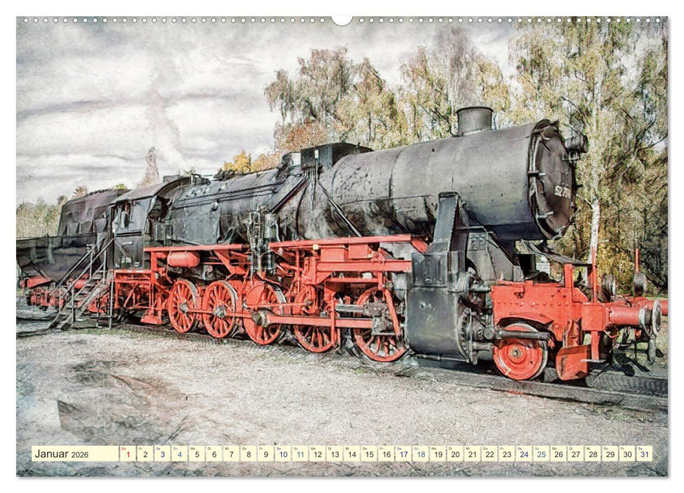 Dampfloks - eindrucksvolle Lokomotiven (CALVENDO Premium Wandkalender 2026)