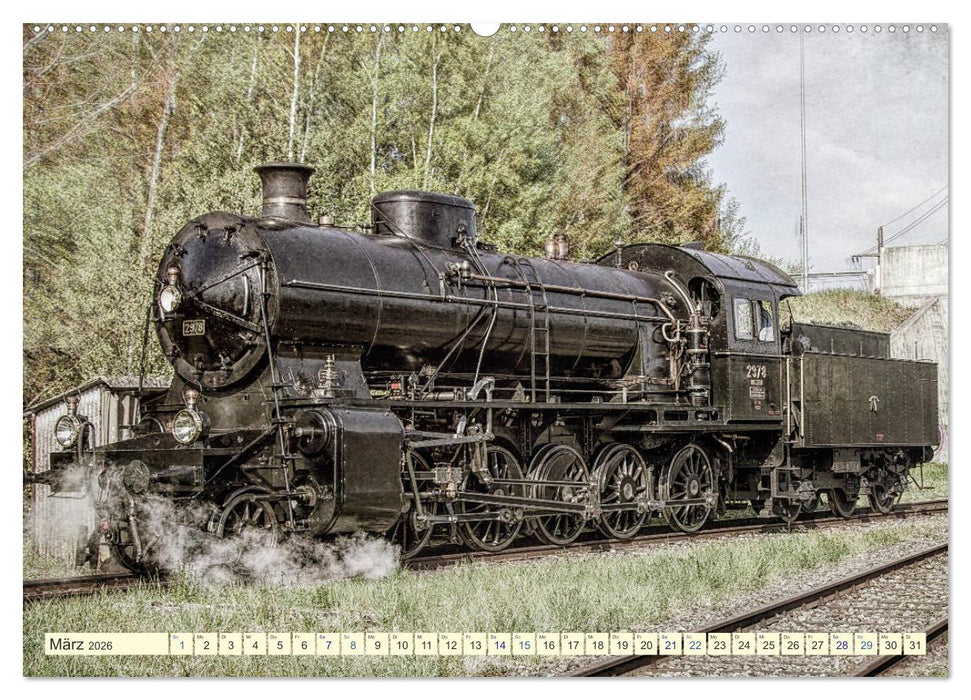 Dampfloks - eindrucksvolle Lokomotiven (CALVENDO Premium Wandkalender 2026)
