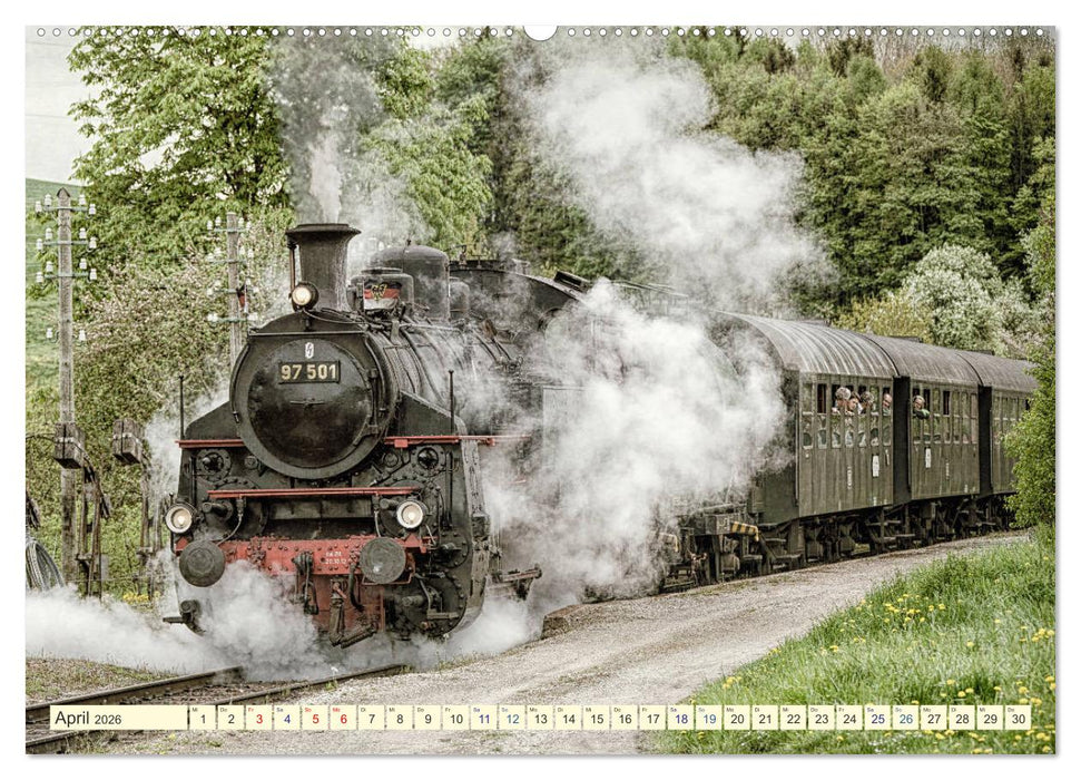 Dampfloks - eindrucksvolle Lokomotiven (CALVENDO Premium Wandkalender 2026)