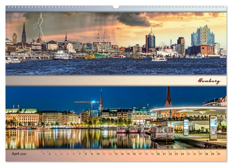 Faszinierende Städte in Deutschland - Panoramen (CALVENDO Premium Wandkalender 2026)