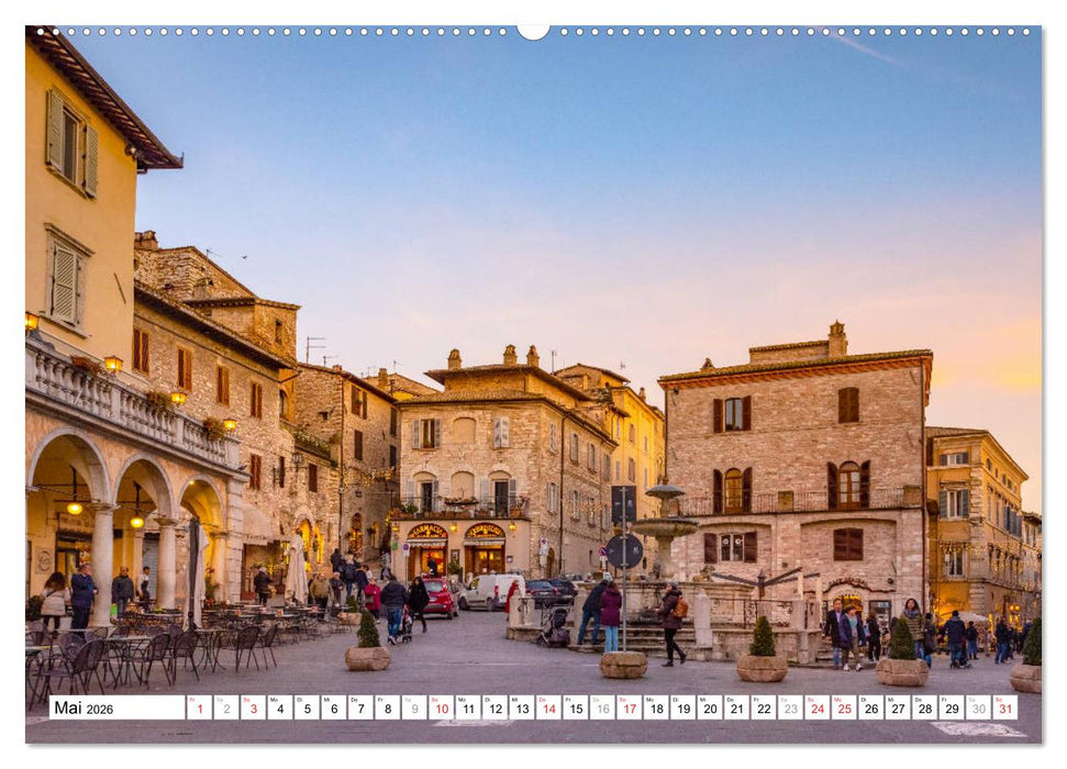 Assisi - Mittelalterliches Herz Italiens (CALVENDO Premium Wandkalender 2026)