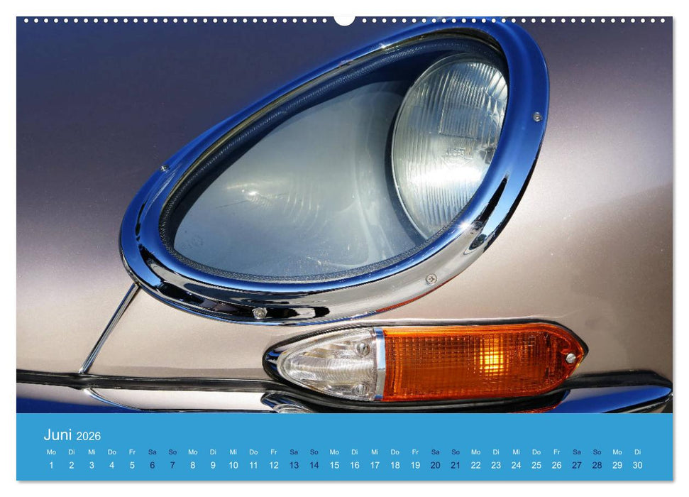 Jaguar E-Type Memorial (CALVENDO Premium Wandkalender 2026)