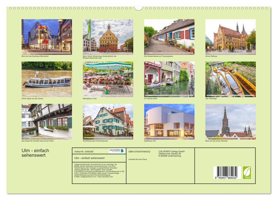 Ulm - einfach sehenswert (CALVENDO Premium Wandkalender 2026)
