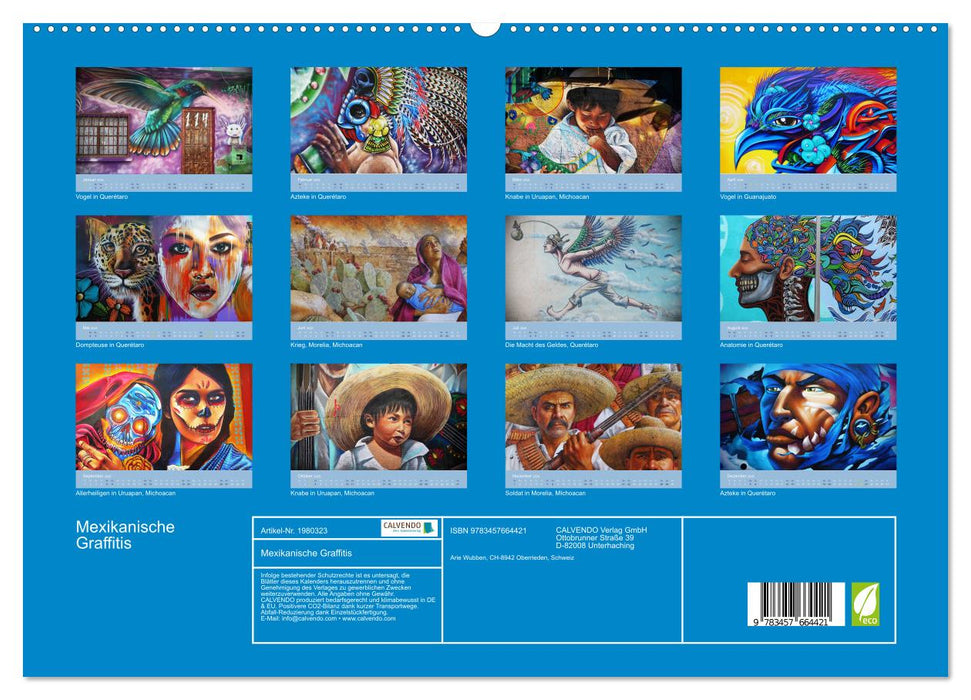 Mexikanische Graffitis (CALVENDO Premium Wandkalender 2026)