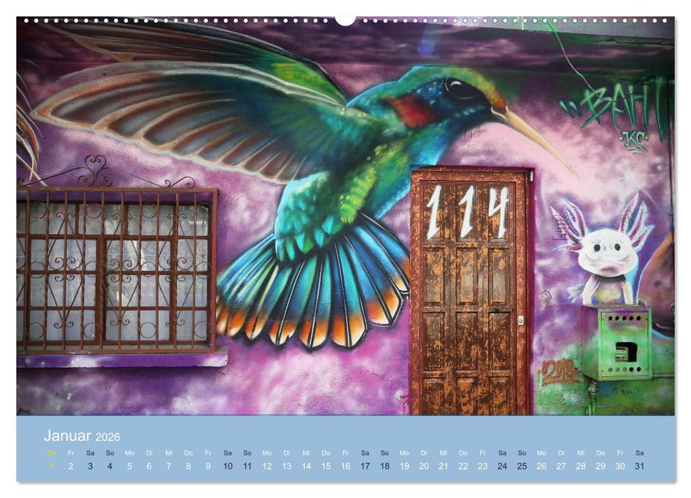 Mexikanische Graffitis (CALVENDO Premium Wandkalender 2026)