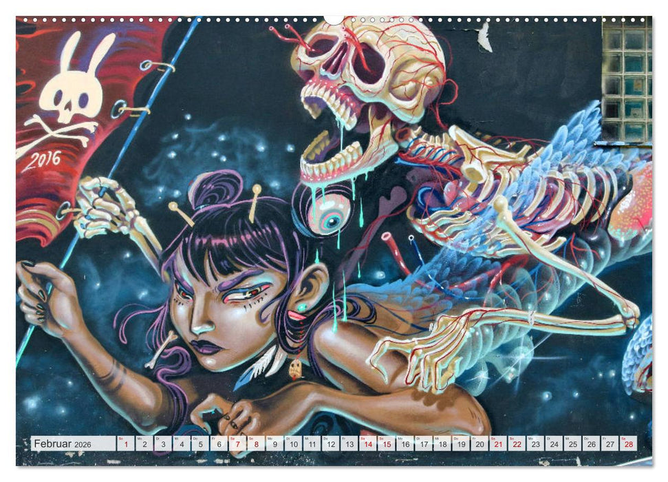 American Street Art - tätowierte Wände (CALVENDO Premium Wandkalender 2026)