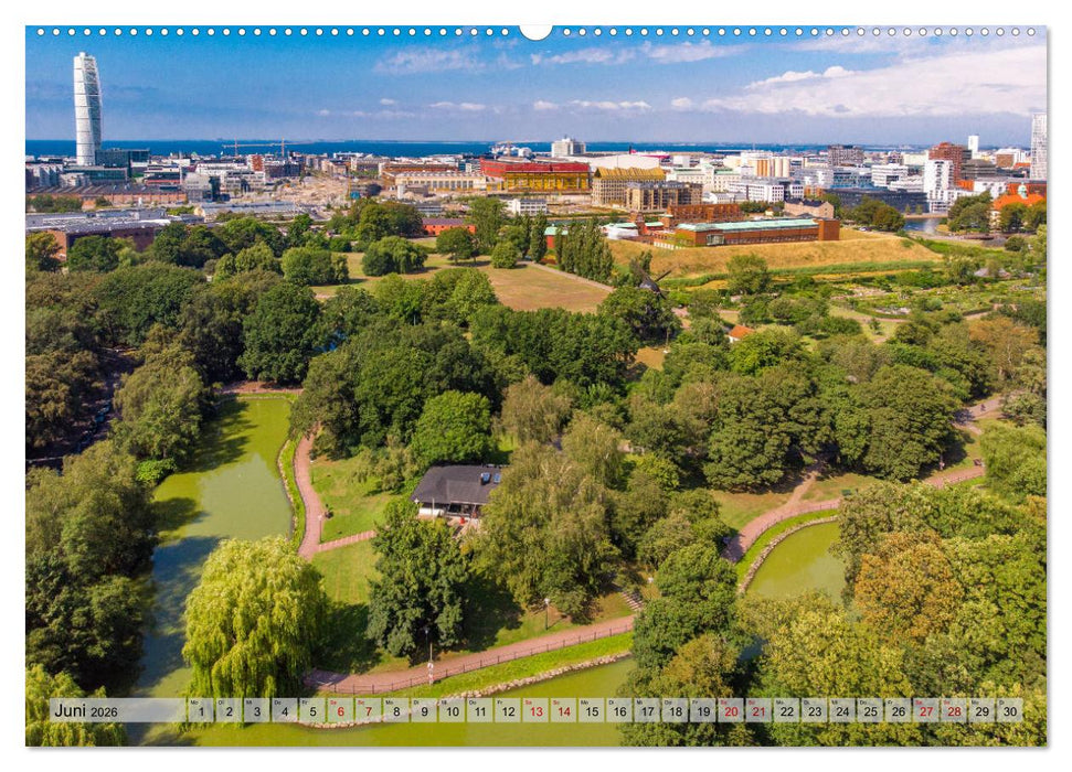 Malmö von oben (CALVENDO Premium Wandkalender 2026)