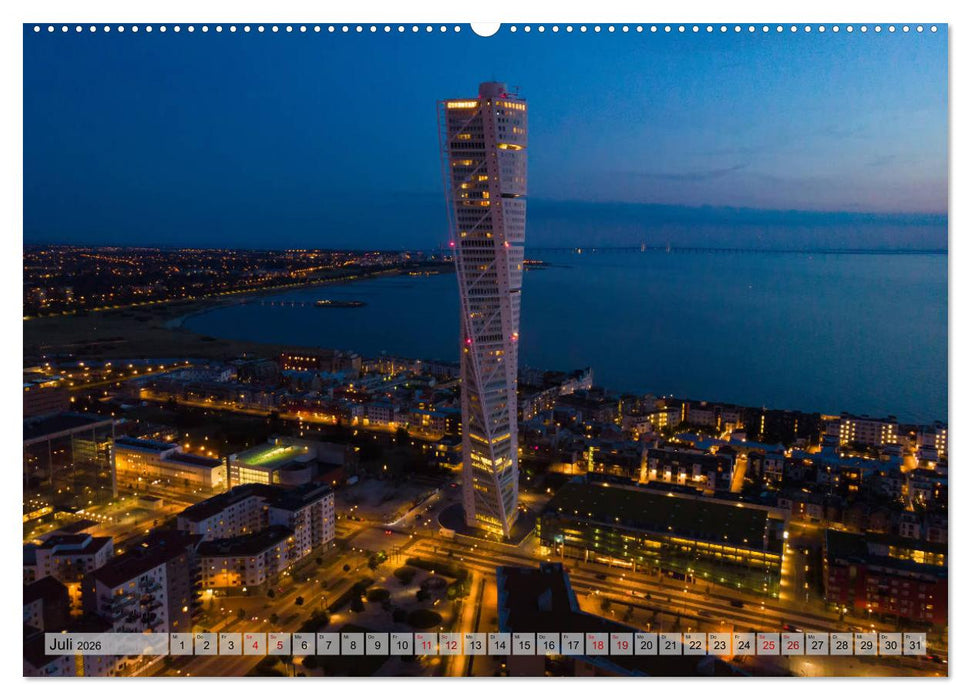 Malmö von oben (CALVENDO Premium Wandkalender 2026)