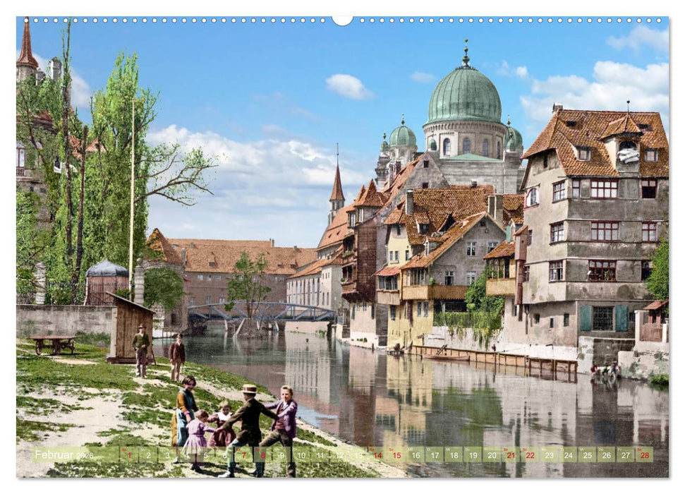 Nürnberg zur Kaiserzeit in Farbe - Fotos neu restauriert und koloriert (CALVENDO Premium Wandkalender 2026)