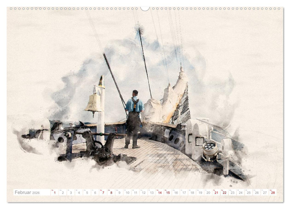 Künstlerische Ansichten der Gorch Fock (CALVENDO Wandkalender 2026)