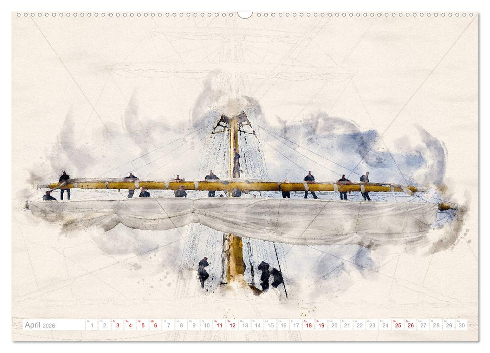 Künstlerische Ansichten der Gorch Fock (CALVENDO Wandkalender 2026)