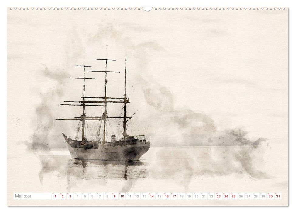 Künstlerische Ansichten der Gorch Fock (CALVENDO Wandkalender 2026)