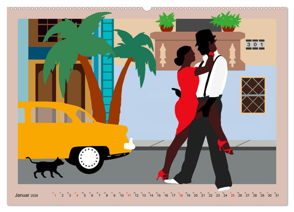 Kuba - Musik Tanz Rhythmus (CALVENDO Wandkalender 2026)
