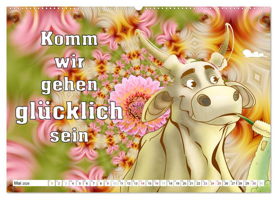 Spruchkalender - frech und bunt (CALVENDO Premium Wandkalender 2026)