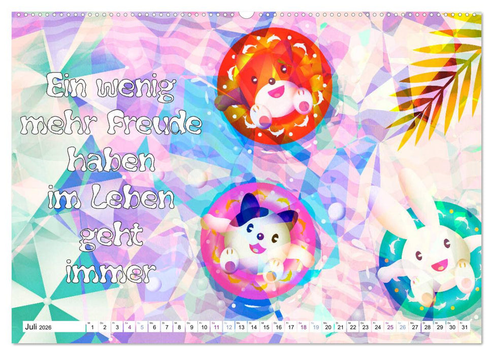 Spruchkalender - frech und bunt (CALVENDO Premium Wandkalender 2026)