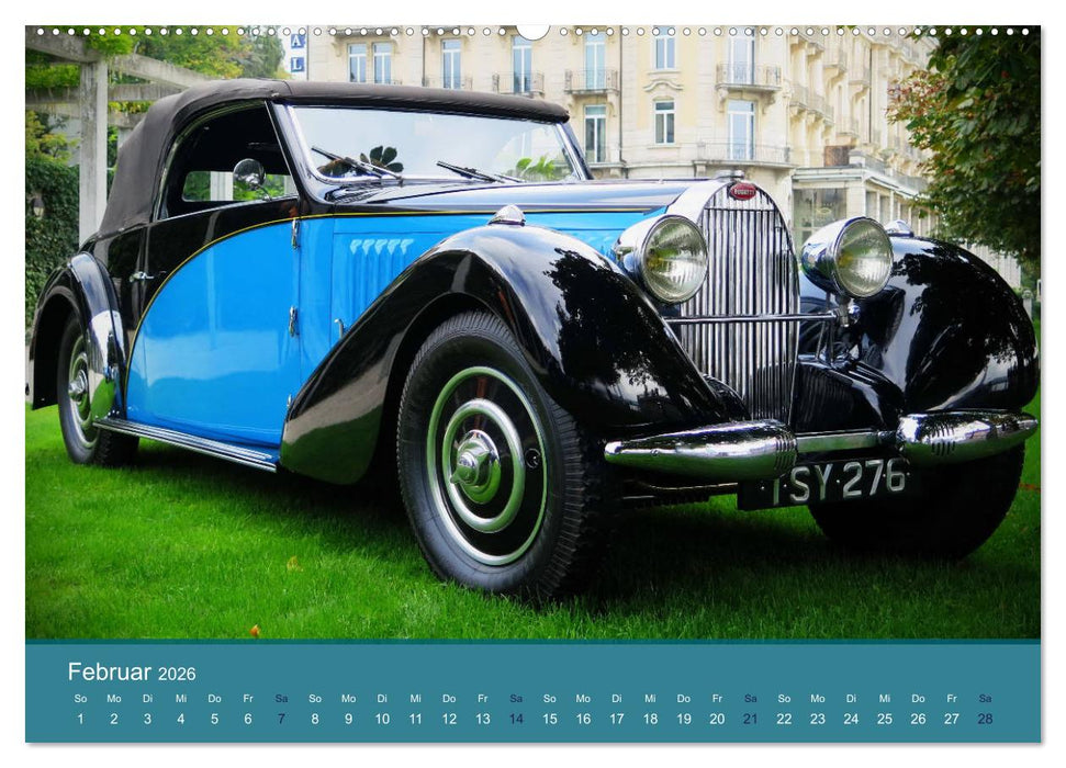 Bugatti - fahrende Kunstwerke (CALVENDO Premium Wandkalender 2026)