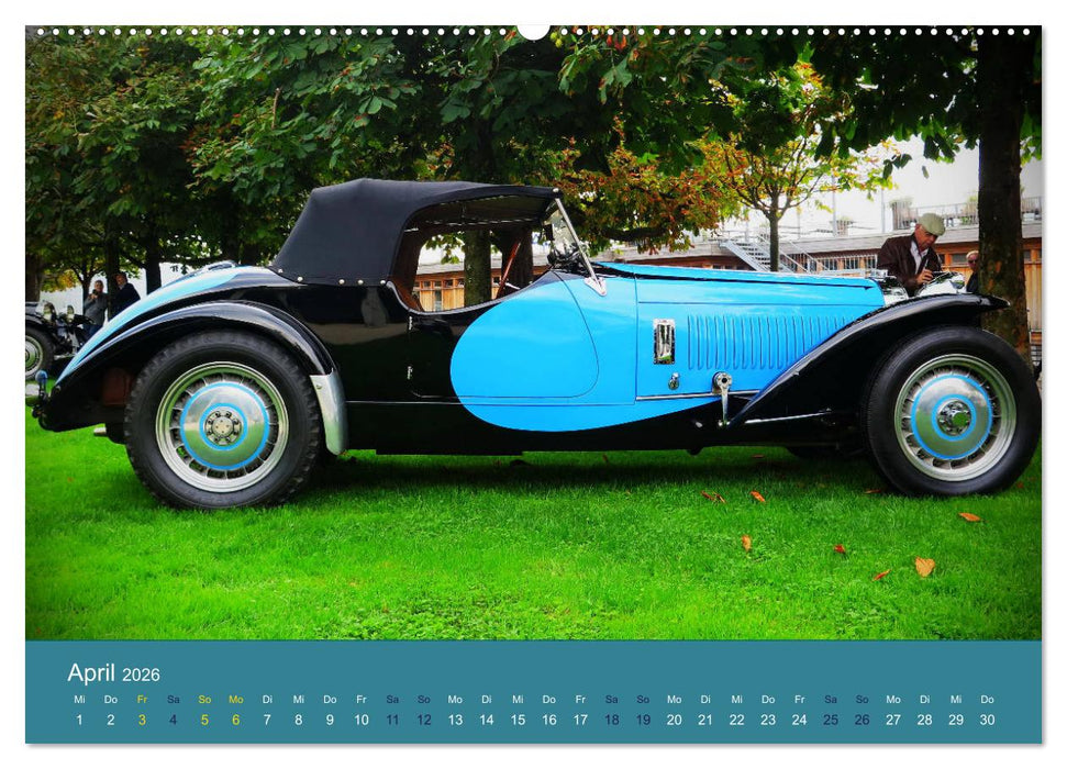 Bugatti - fahrende Kunstwerke (CALVENDO Premium Wandkalender 2026)
