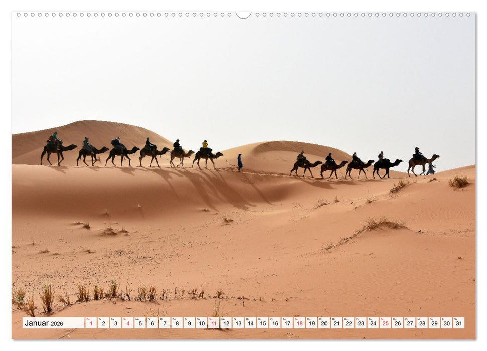 Die SAHARA in Marokko, Faszinierende Wüstenregionen (CALVENDO Premium Wandkalender 2026)
