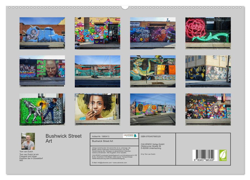 Bushwick Street Art (CALVENDO Premium Wandkalender 2026)