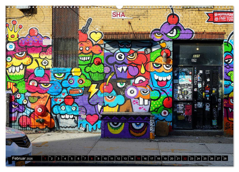 Bushwick Street Art (CALVENDO Premium Wandkalender 2026)