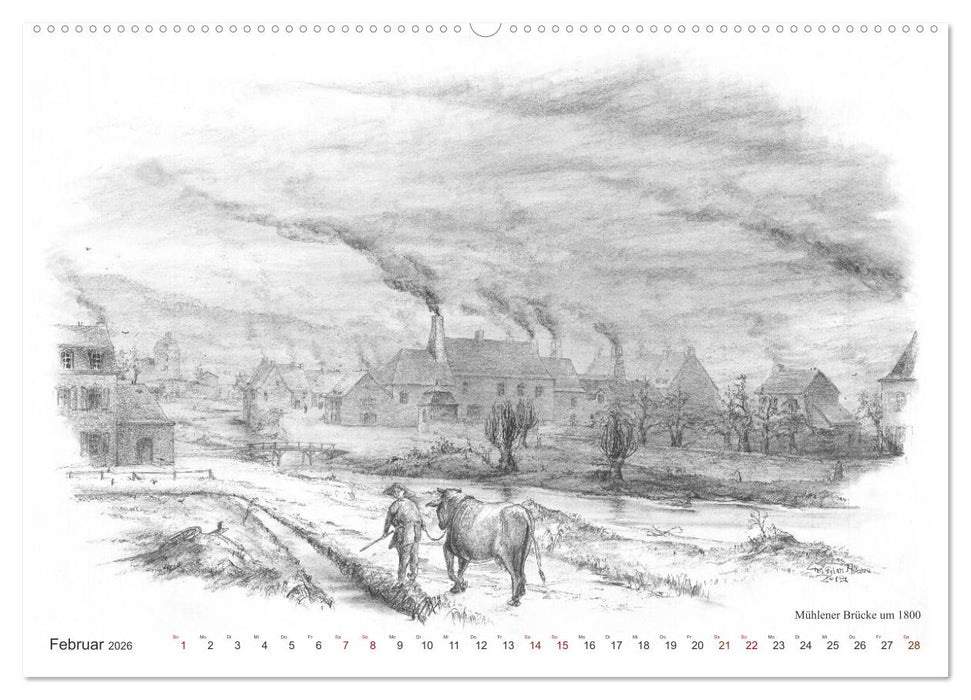 ZeitZeichnen - Stolberg vor unserer Zeit (CALVENDO Wandkalender 2026)