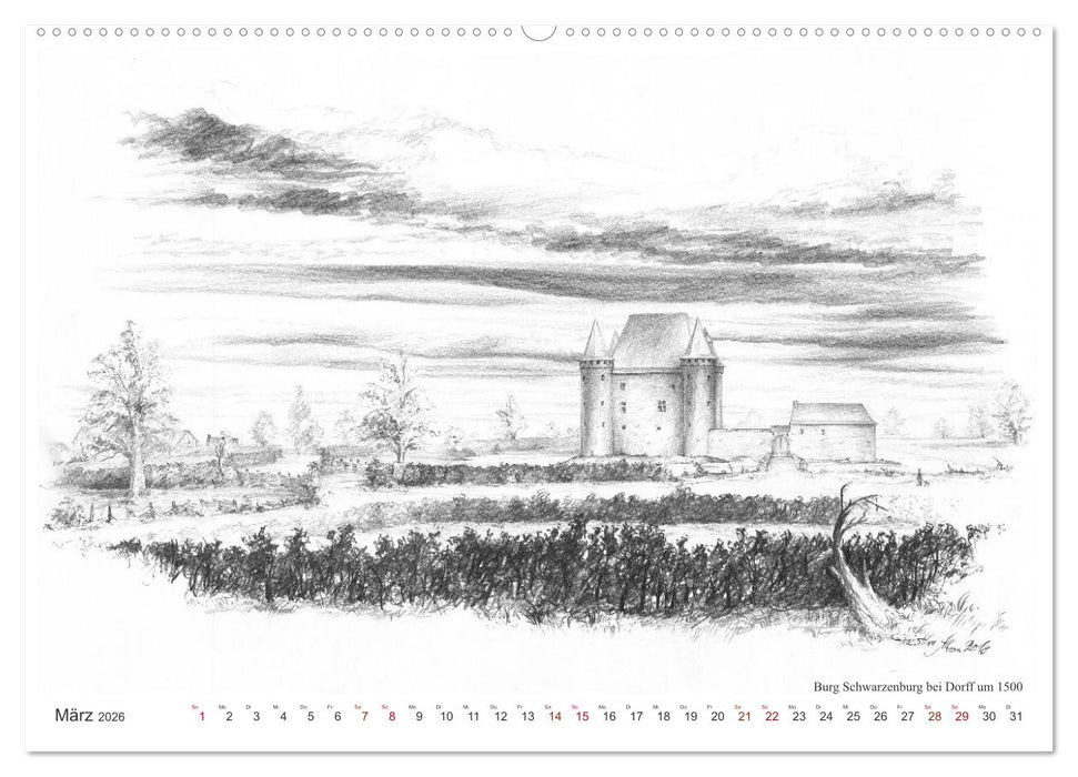 ZeitZeichnen - Stolberg vor unserer Zeit (CALVENDO Wandkalender 2026)