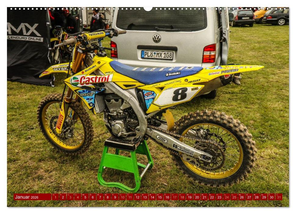 Dirtbikes - pure technique (CALVENDO Wandkalender 2026)