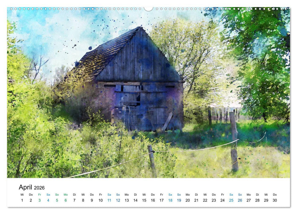 Havelland in Aquarell (CALVENDO Premium Wandkalender 2026)