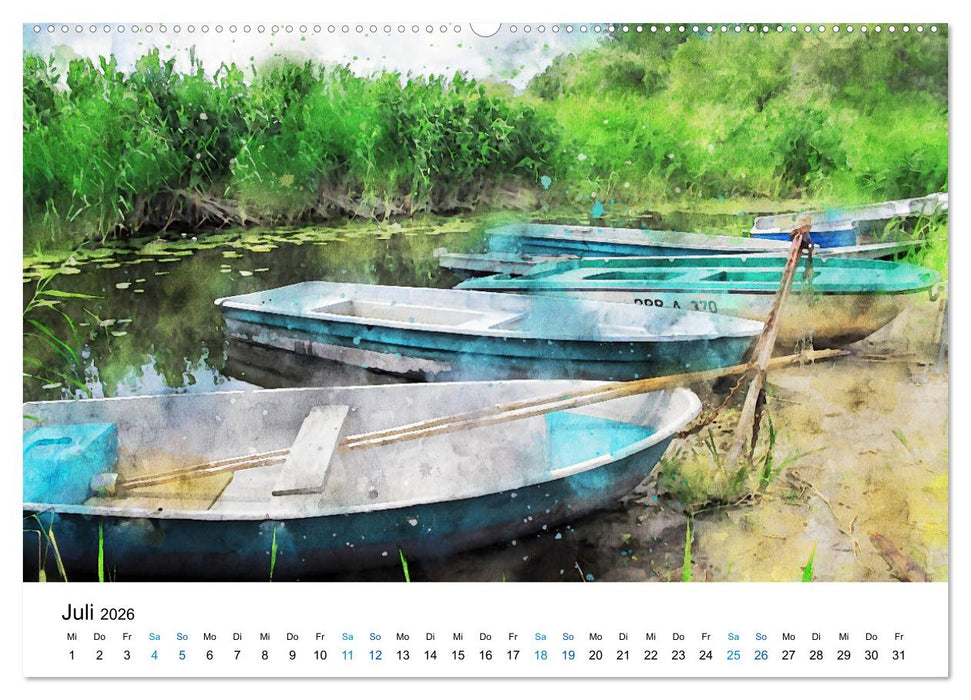 Havelland in Aquarell (CALVENDO Premium Wandkalender 2026)