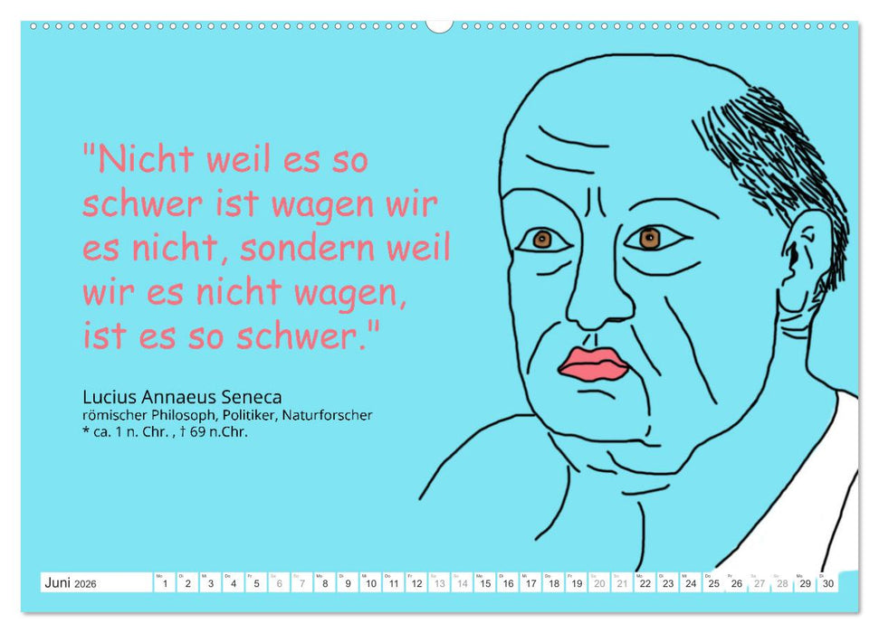 Zitate für Motivation und Perspektivenwechsel (CALVENDO Premium Wandkalender 2026)