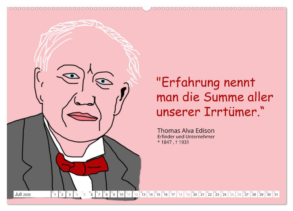 Zitate für Motivation und Perspektivenwechsel (CALVENDO Premium Wandkalender 2026)