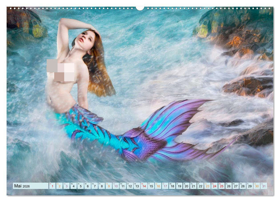 Meerjungfrauen - Fantasieschönheiten (CALVENDO Premium Wandkalender 2026)