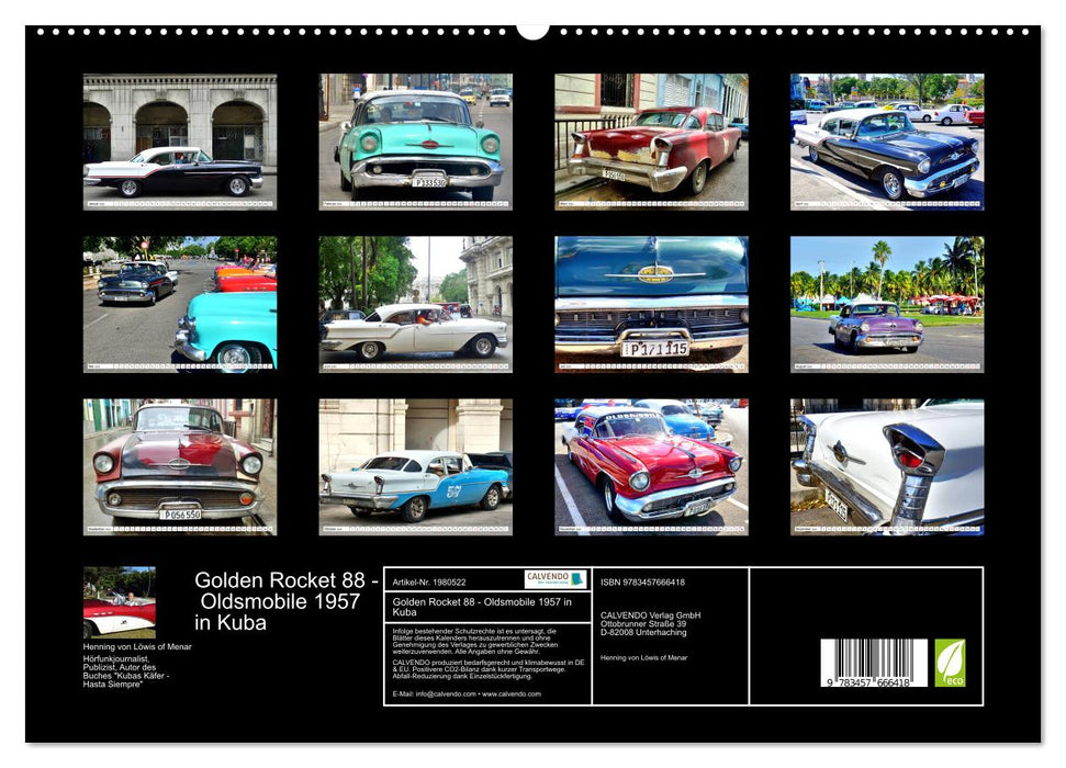 Golden Rocket 88 - Oldsmobile 1957 in Kuba (CALVENDO Premium Wandkalender 2026)